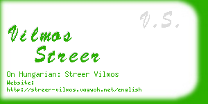 vilmos streer business card